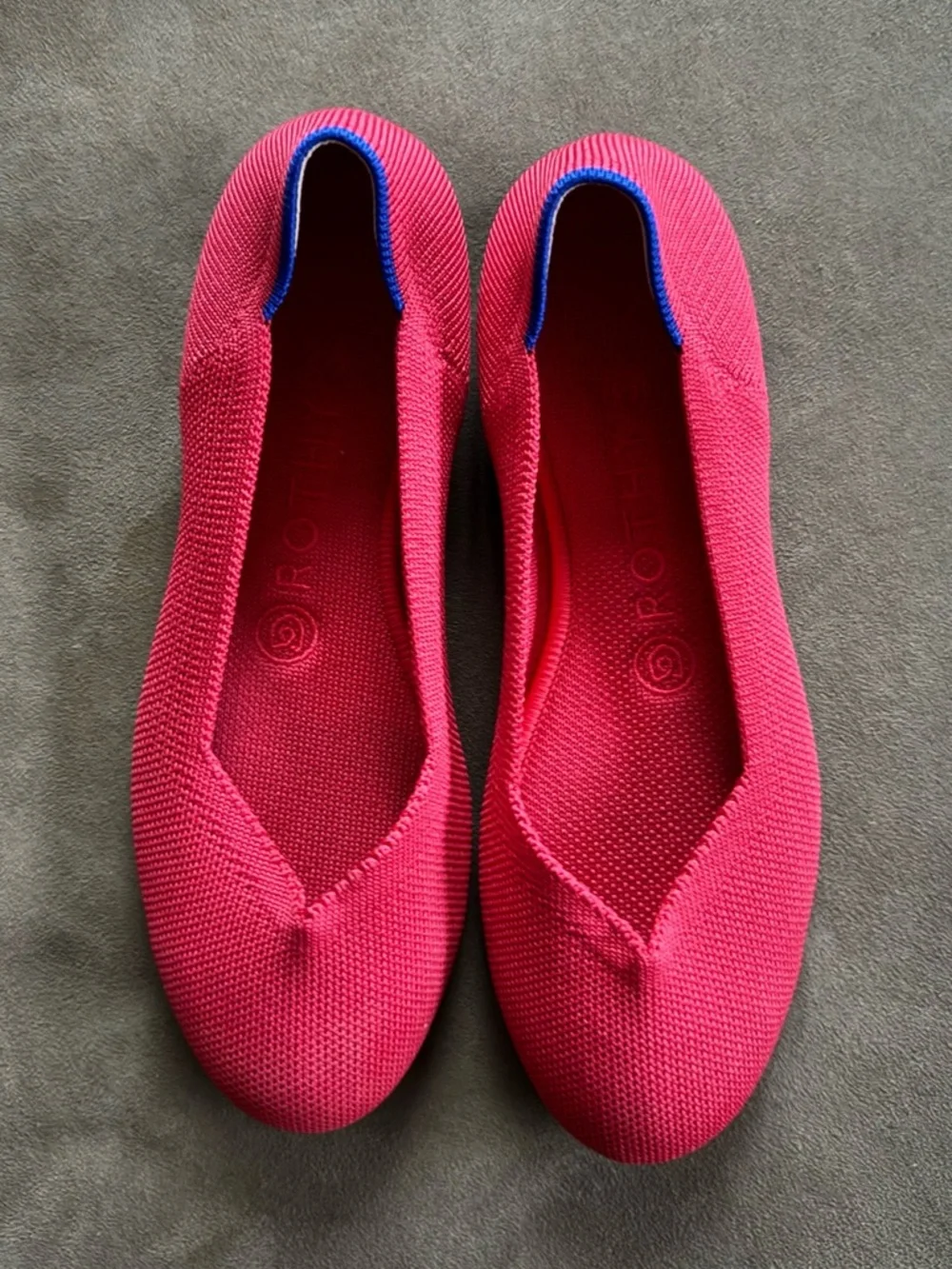 Rothy's Showstopper Red V‑Cut Slip-On Flats - Picture 2 of 3